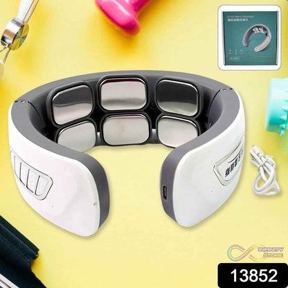 6 Heads Smart Electric Neck and Back Pulse Massager Wireless (1 Pc) - infinityexculsivestore.com