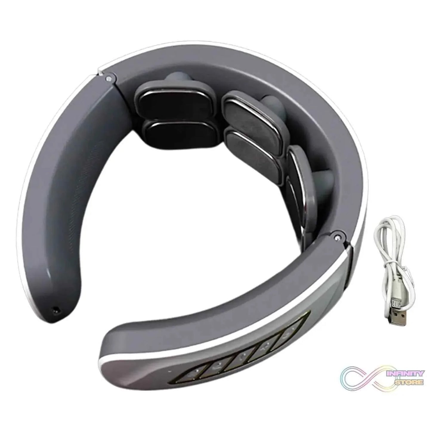6 Heads Smart Electric Neck and Back Pulse Massager Wireless (1 Pc) - infinityexculsivestore.com