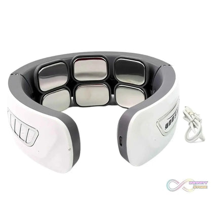 6 Heads Smart Electric Neck and Back Pulse Massager Wireless (1 Pc) - infinityexculsivestore.com