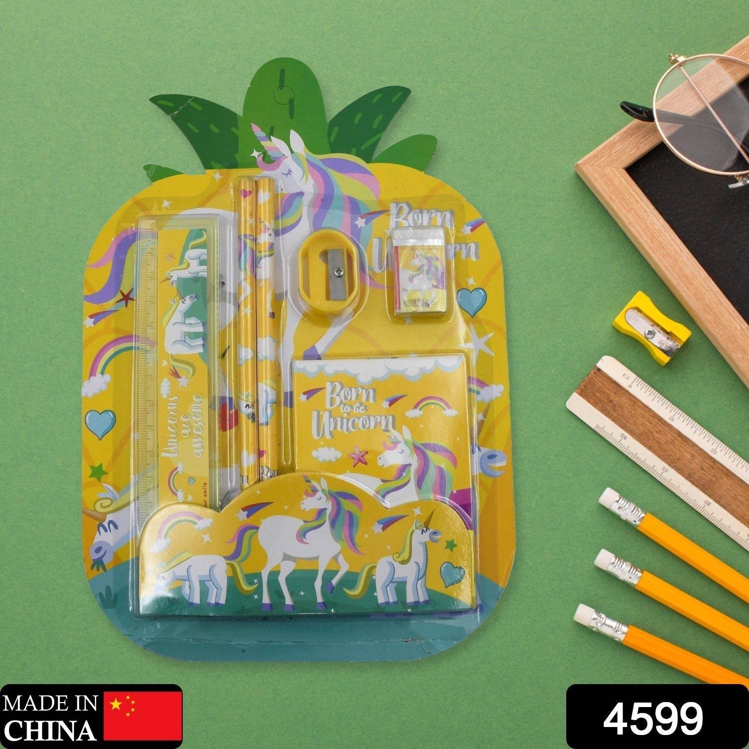 6 PC SET STATIONARY SET INCLUDING PENCIL RULER RUBBER PENCIL SHARPENER SCHOOL, OFFICE PRODUCT GIFT - infinityexculsivestore.com