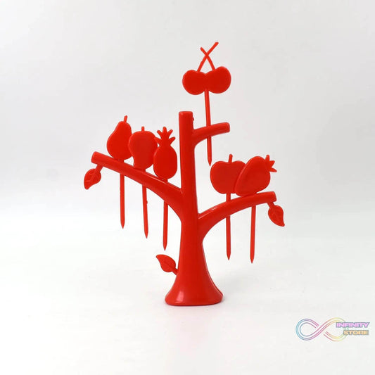 6 Pc Fruit Fork widely used for fruits and vegetable salads while eating them, because of its pointed easy pickup shape and all. - infinityexculsivestore.com