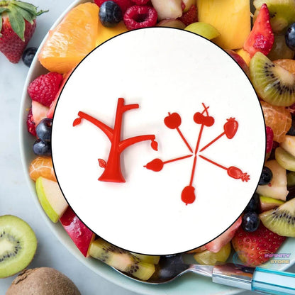 6 Pc Fruit Fork widely used for fruits and vegetable salads while eating them, because of its pointed easy pickup shape and all. - infinityexculsivestore.com