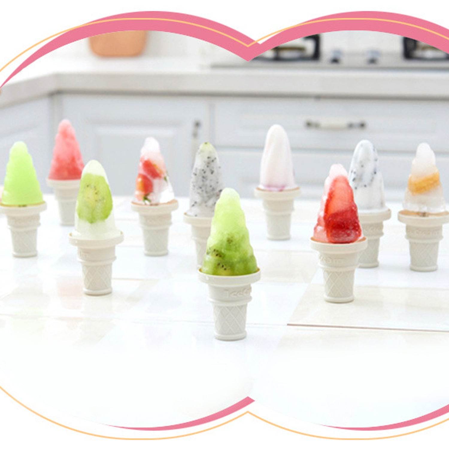 6 Pc ice candy maker Ice Cream Mold used for making ice-creams in all kinds of places including restaurants and ice-cream parlours etc. - infinityexculsivestore.com