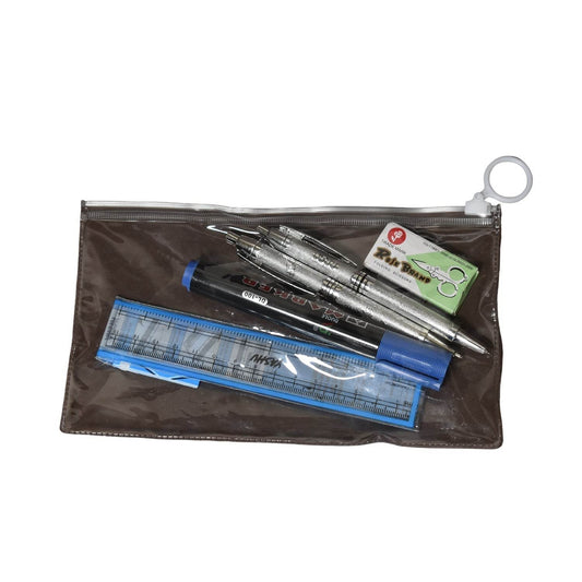 6-Pcs Combo Zipper Pouch scissor Ruler Pen And Marker Used While Studying By Teachers And Students In Schools And Colleges Etc. - infinityexculsivestore.com