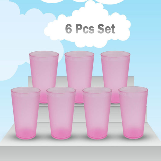 6 Pcs Large Glass used in all kinds of kitchen and official purposes for drinking water and beverages etc. - infinityexculsivestore.com