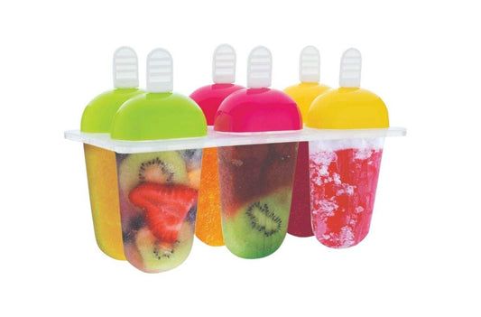 6 Pcs Multicolor Polypropylene Ice Mold, Kulfi Maker / Stick / Cream / Candy Color Assorted - infinityexculsivestore.com