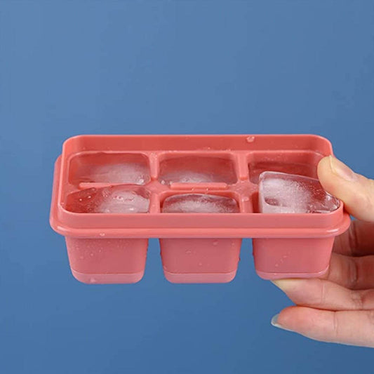 6 cavity Silicone Ice Tray used in all kinds of places like household kitchens for making ice from water and various things and all. - infinityexculsivestore.com