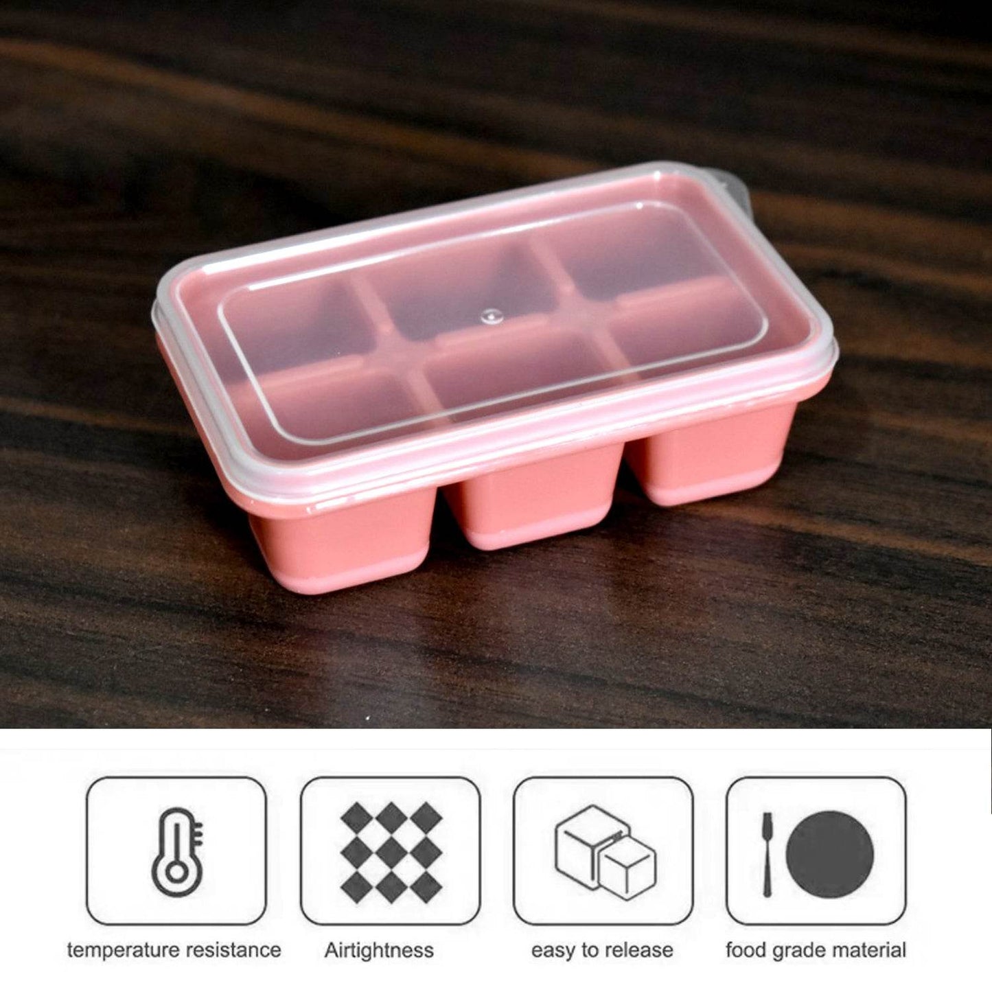 6 cavity Silicone Ice Tray used in all kinds of places like household kitchens for making ice from water and various things and all. - infinityexculsivestore.com