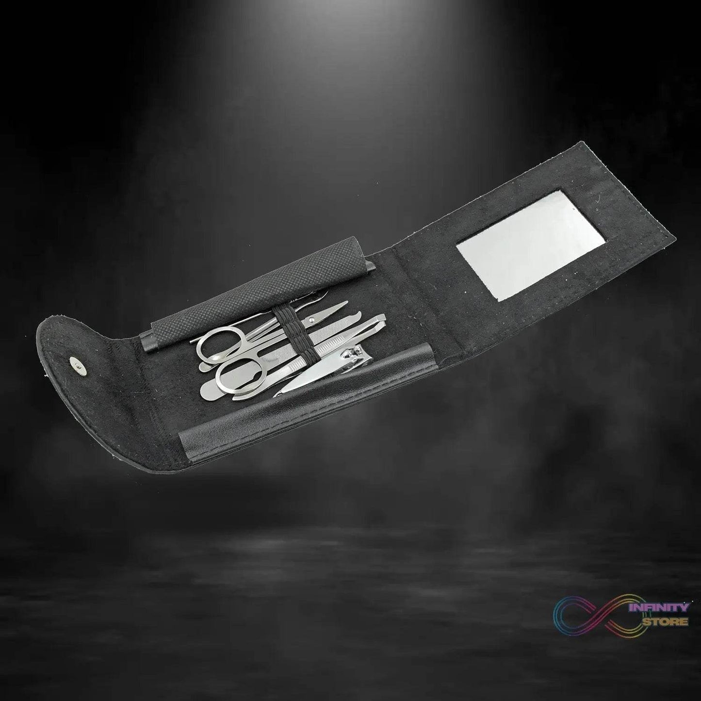 6-in-1 Nail Care Kit: Clippers, Trimmers, Mirror & Travel Case - infinityexculsivestore.com