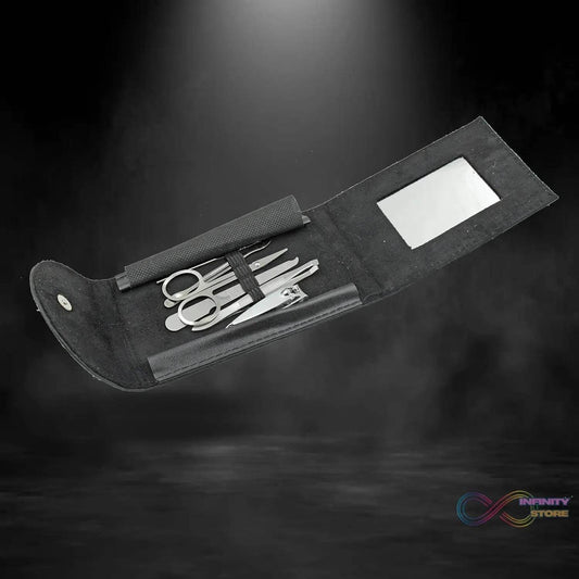 6-in-1 Nail Care Kit: Clippers, Trimmers, Mirror & Travel Case - infinityexculsivestore.com
