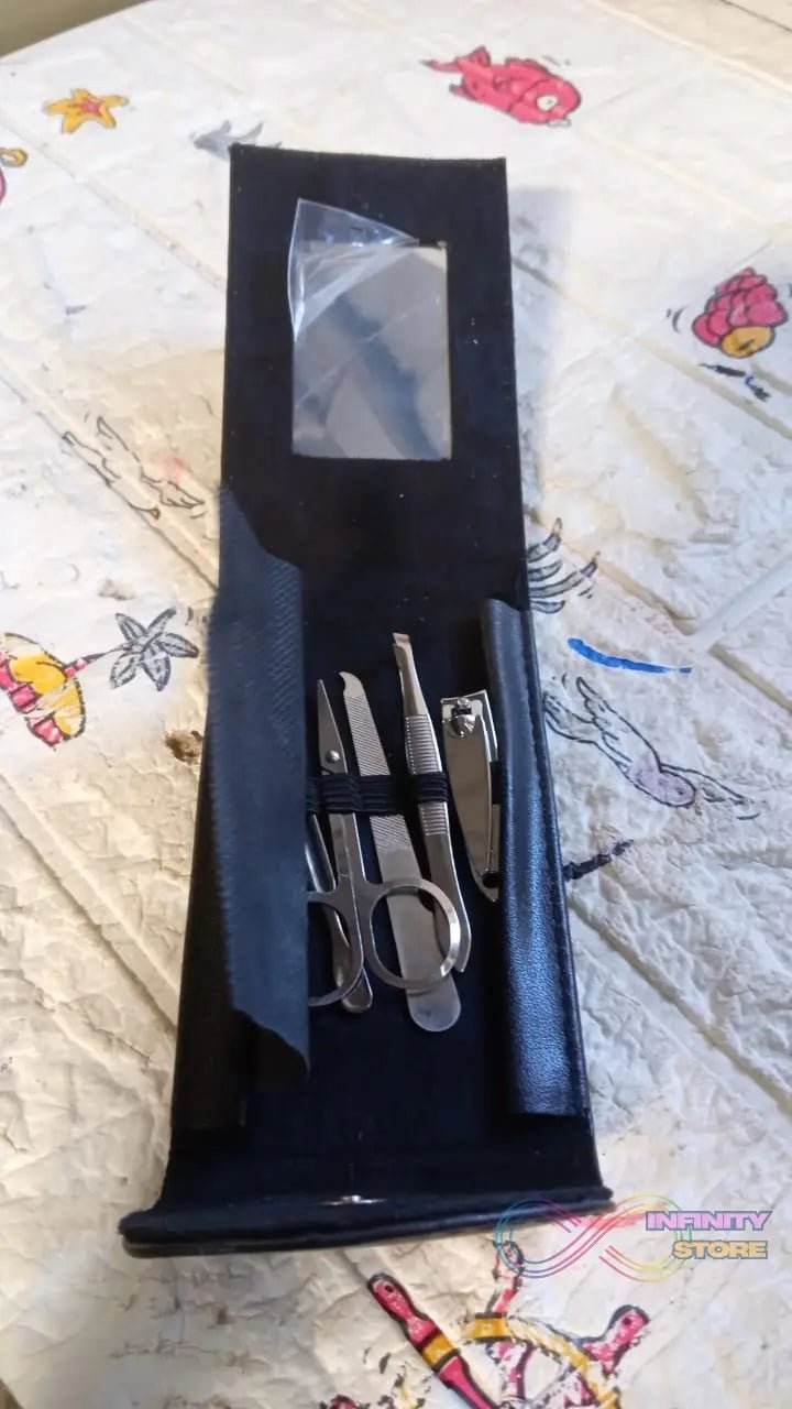 6-in-1 Nail Care Kit: Clippers, Trimmers, Mirror & Travel Case - infinityexculsivestore.com