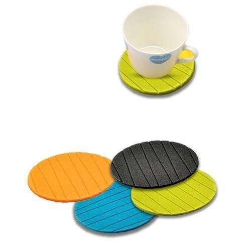 6 pcs Useful Round Shape Plain Silicone Cup Mat Coaster Drinking Tea Coffee Mug Wine Mat for Home - infinityexculsivestore.com
