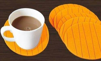 6 pcs Useful Round Shape Plain Silicone Cup Mat Coaster Drinking Tea Coffee Mug Wine Mat for Home - infinityexculsivestore.com