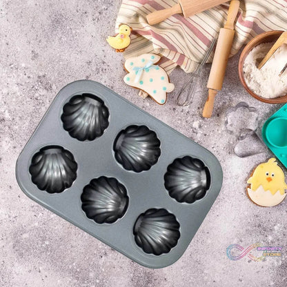 6 slot Non-Stick Muffins Cupcake Pancake Baking Molds Tray - infinityexculsivestore.com