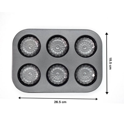 6 slot Non-Stick Muffins Cupcake Pancake Baking Molds - infinityexculsivestore.com