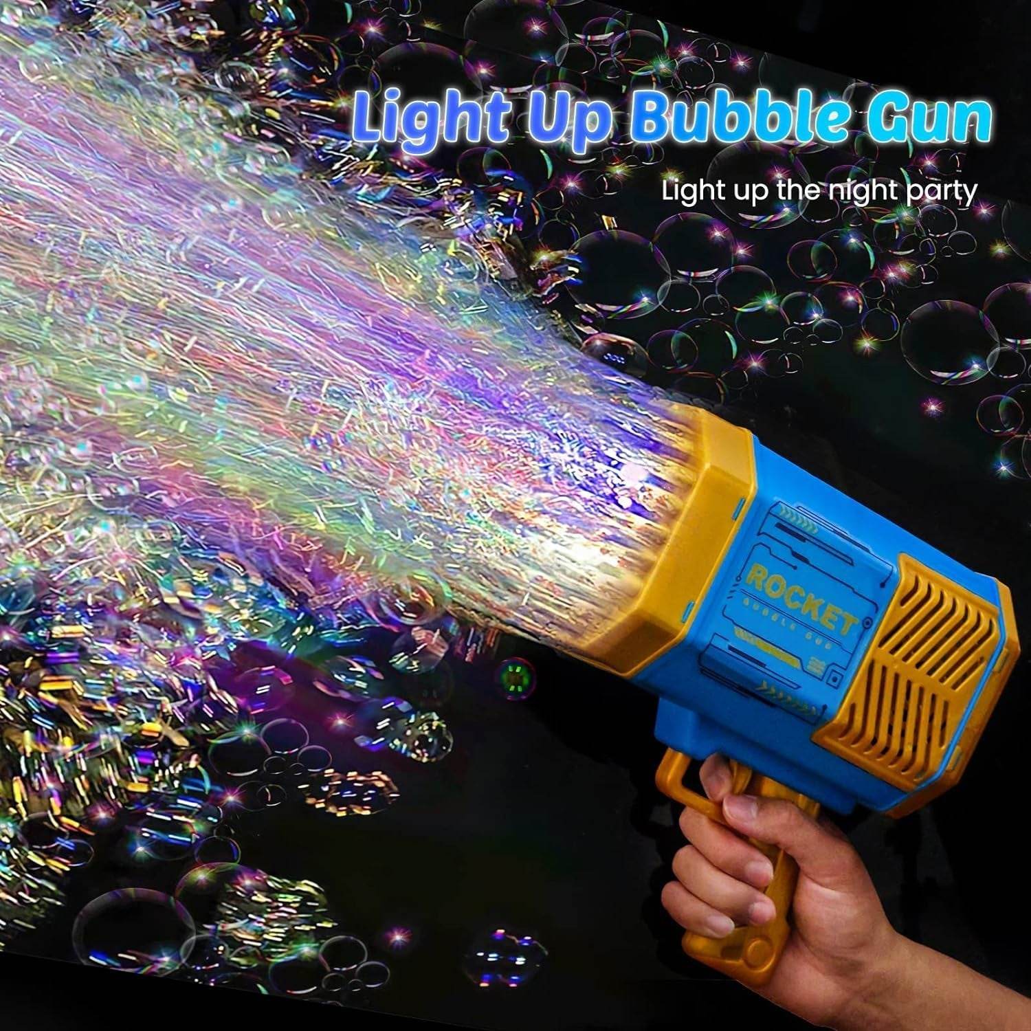 69 Holes Big Rechargeable Powerful Machine Bubble Gun Toys for Kids Adults, Bubble Makers, Big Rocket Boom Bubble Blower Best Gifts - infinityexculsivestore.com
