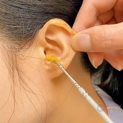 6Pcs Ear wax Removal Kit With Keychain Holder | Ear Cleansing Tool Set | Ear Curette Ear Wax Remover Tool for Outdoor Camping Travel Picnic (6 Pc) - infinityexculsivestore.com