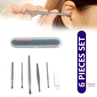 6Pcs Earwax Removal Kit | Ear Cleansing Tool Set | Ear Curette Ear Wax Remover Tool - infinityexculsivestore.com