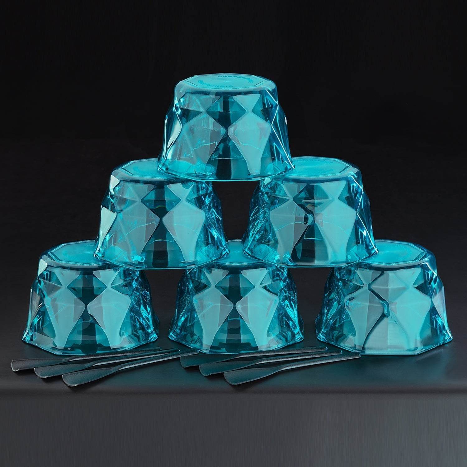 6pc Diamond shape ice cream bowl set - infinityexculsivestore.com