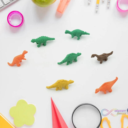 7 Piece Dinosaur Shaped Erasers for Kids - Animal Erasers, 3D Puzzle - infinityexculsivestore.com