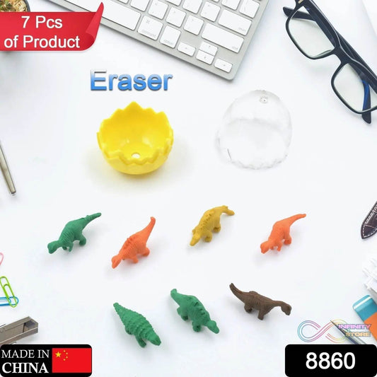 7 Piece Dinosaur Shaped Erasers for Kids - Animal Erasers, 3D Puzzle - infinityexculsivestore.com