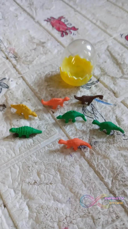 7 Piece Dinosaur Shaped Erasers for Kids - Animal Erasers, 3D Puzzle - infinityexculsivestore.com