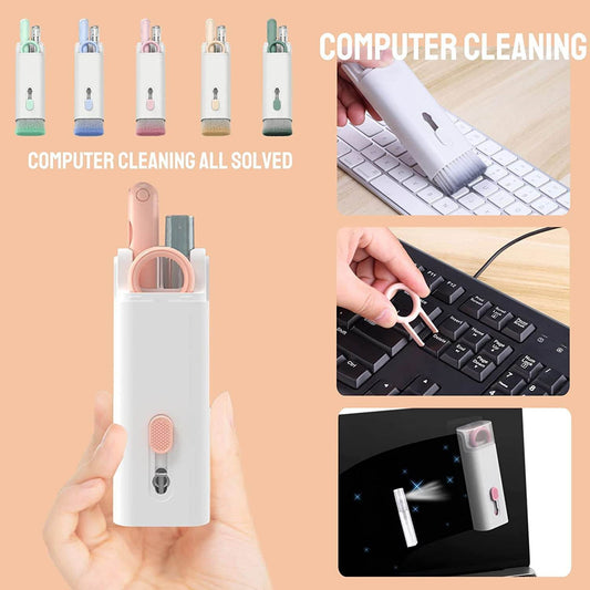 7 in 1 Electronic Cleaner kit, Cleaning Kit for Monitor Keyboard Airpods, Screen Dust Brush Including Soft Sweep, Swipe, Airpod Cleaner Pen, Key Puller and Spray Bottle 02 - infinityexculsivestore.com