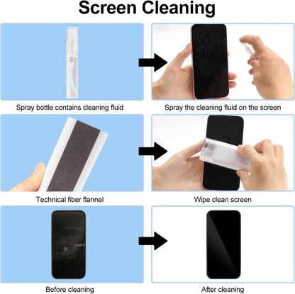 7 in 1 Electronic Cleaner kit, Cleaning Kit for Monitor Keyboard Airpods, Screen Dust Brush Including Soft Sweep, Swipe, Airpod Cleaner Pen, Key Puller and Spray Bottle 02 - infinityexculsivestore.com