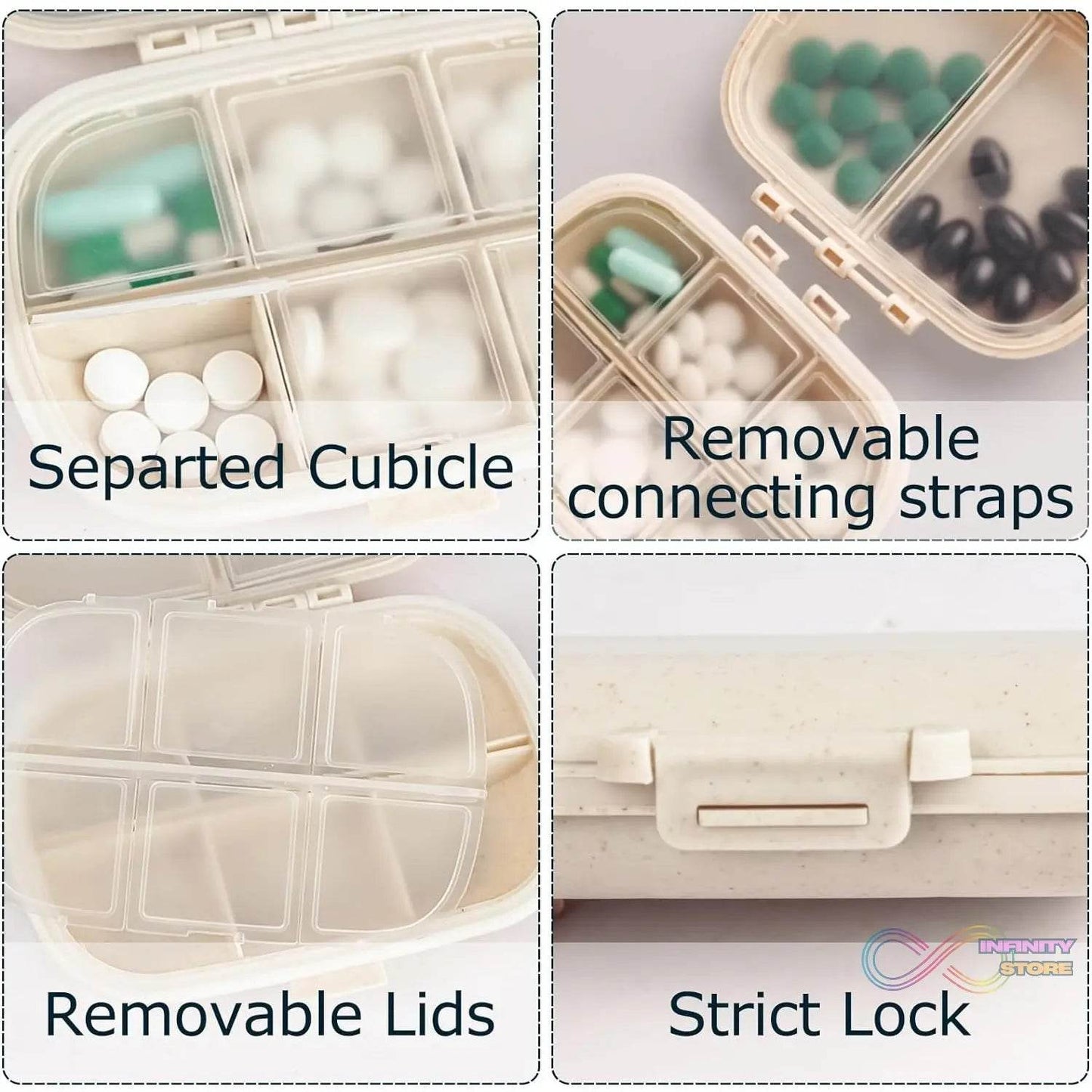 8 Compartment Medicine Divider Box (1 Pc) - infinityexculsivestore.com