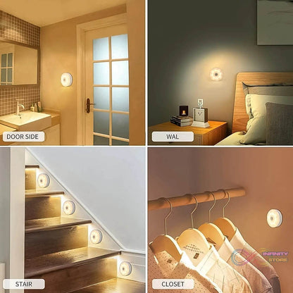 8 LED Night Lights With USB Charging & Double-Sided Adhesive Pads (1 Pc) - infinityexculsivestore.com