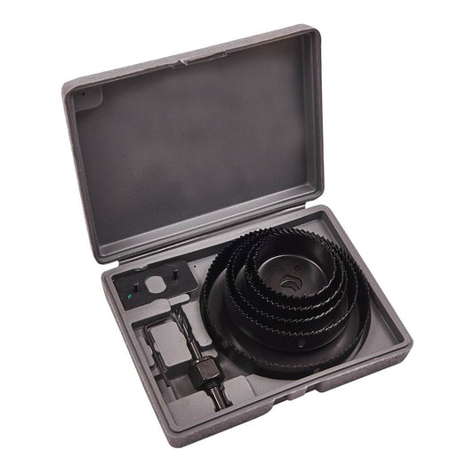 8-Piece Set Carbon Arbored Adjustable Hole Saw Set Round Circular (64 mm, 76mm1 89mm, 102mm & 127mm) - infinityexculsivestore.com