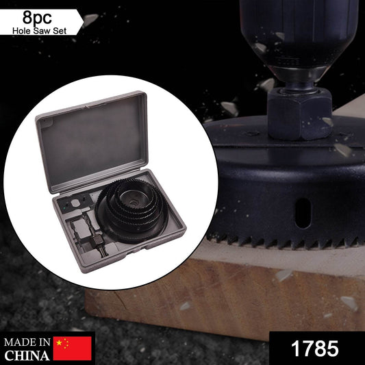 8-Piece Set Carbon Arbored Adjustable Hole Saw Set Round Circular (64 mm, 76mm1 89mm, 102mm & 127mm) - infinityexculsivestore.com