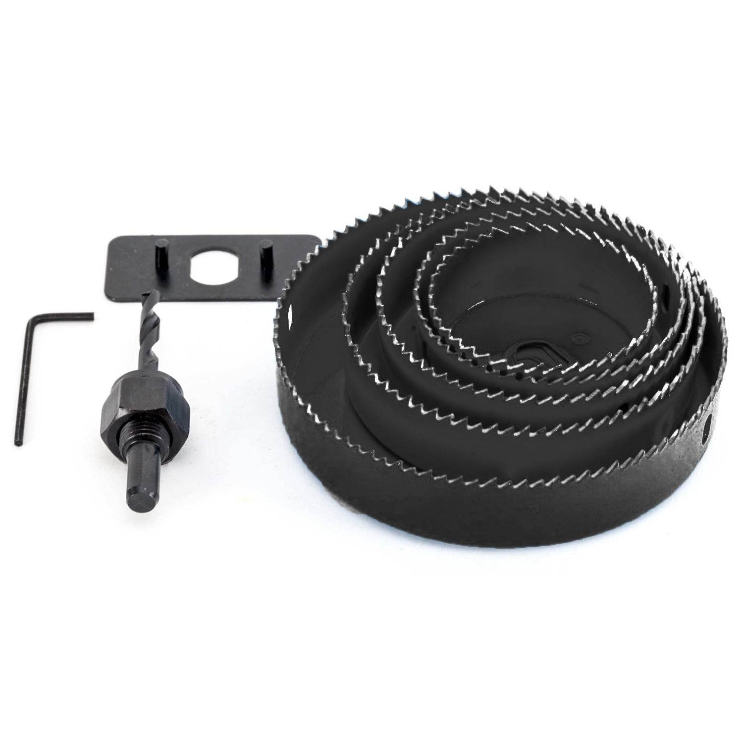 8-Piece Set Carbon Arbored Adjustable Hole Saw Set Round Circular (64 mm, 76mm1 89mm, 102mm & 127mm) - infinityexculsivestore.com