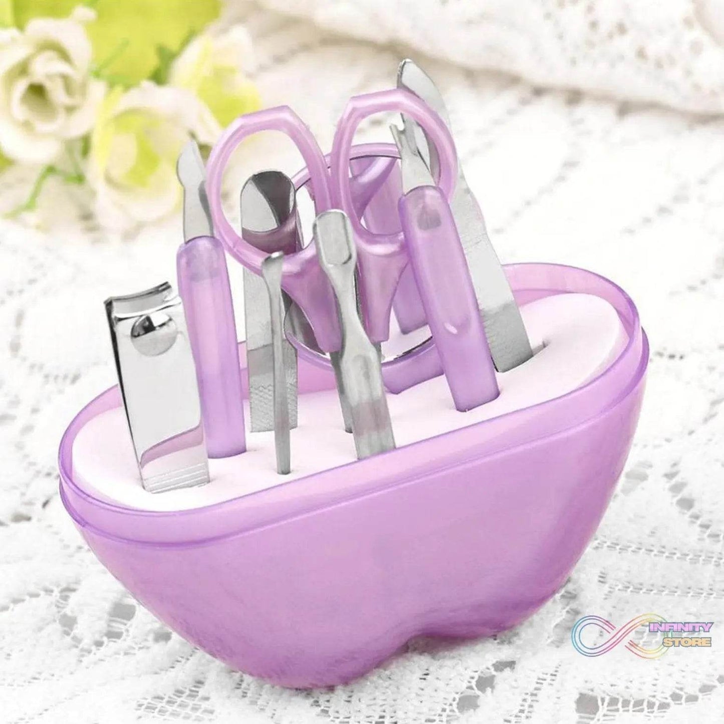8 in 1 Apple Shape Manicure Set - infinityexculsivestore.com