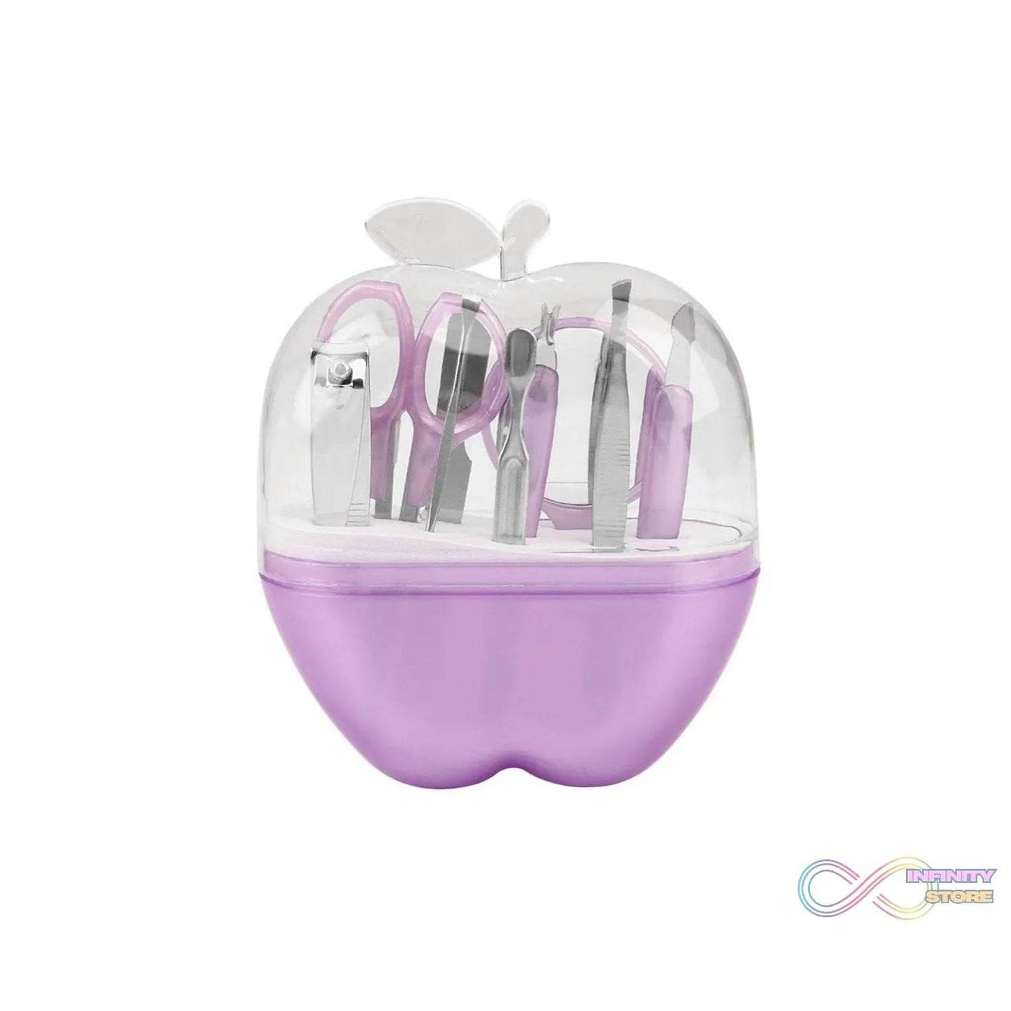 8 in 1 Apple Shape Manicure Set - infinityexculsivestore.com