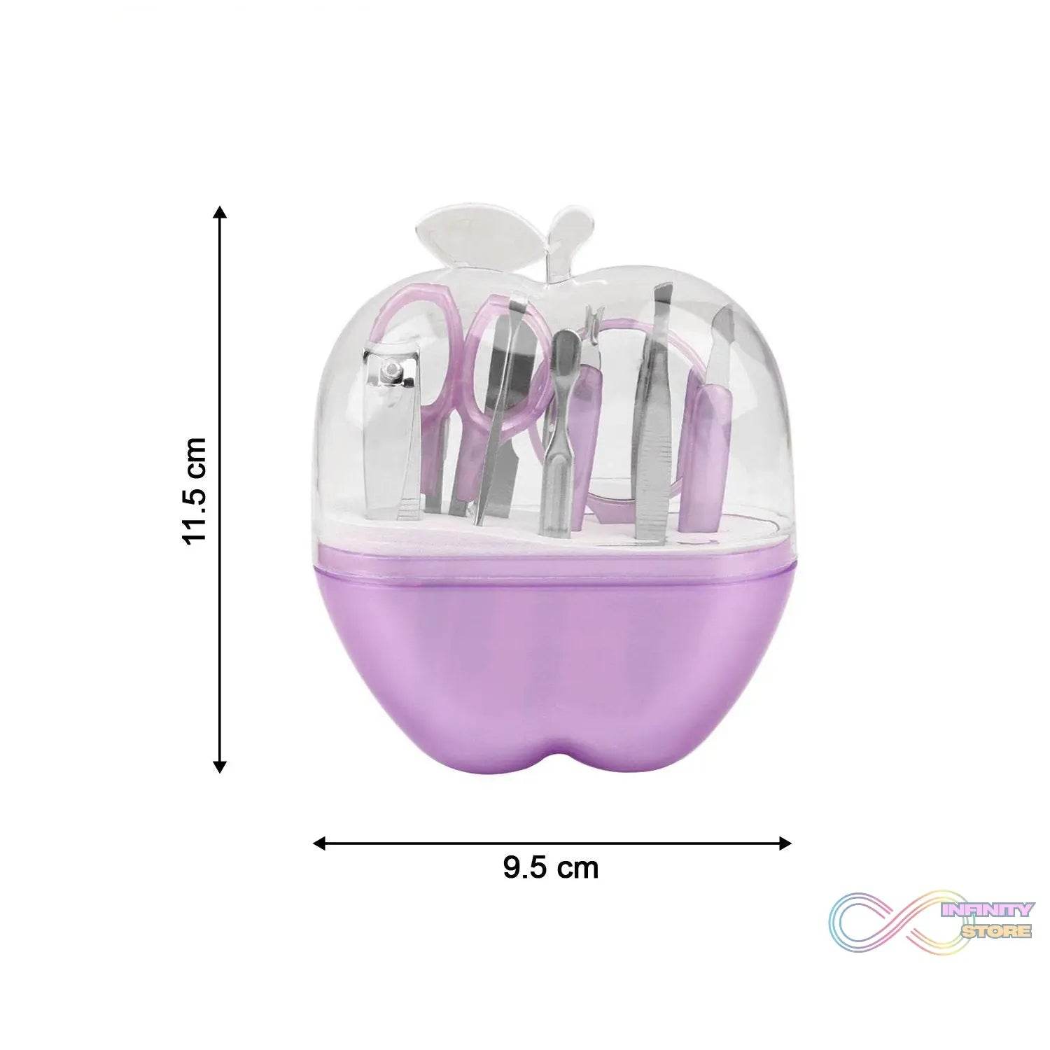 8 in 1 Apple Shape Manicure Set - infinityexculsivestore.com