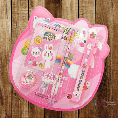 8 in1 Mix Stationery Gift Set for Kids, Stationary Set Including Pencil Ruler Rubber Pencil Sharpener, Pencil Cover, School, Office Product Gift - infinityexculsivestore.com