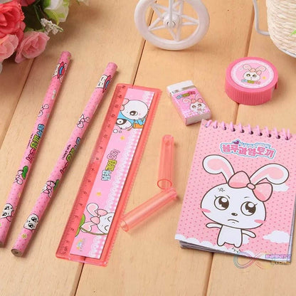8 in1 Mix Stationery Gift Set for Kids, Stationary Set Including Pencil Ruler Rubber Pencil Sharpener, Pencil Cover, School, Office Product Gift - infinityexculsivestore.com
