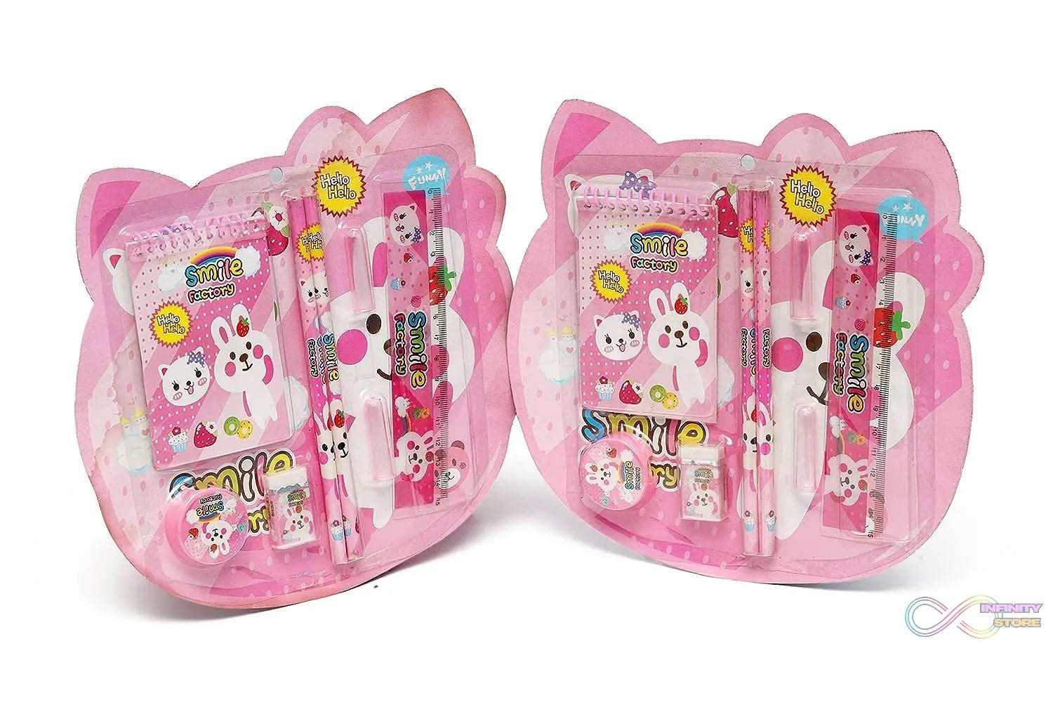 8 in1 Mix Stationery Gift Set for Kids, Stationary Set Including Pencil Ruler Rubber Pencil Sharpener, Pencil Cover, School, Office Product Gift - infinityexculsivestore.com