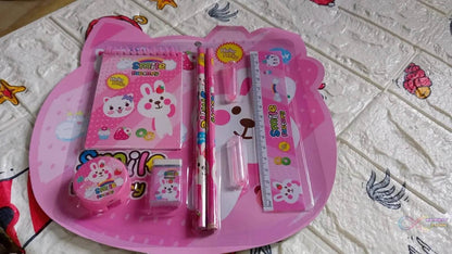 8 in1 Mix Stationery Gift Set for Kids, Stationary Set Including Pencil Ruler Rubber Pencil Sharpener, Pencil Cover, School, Office Product Gift - infinityexculsivestore.com