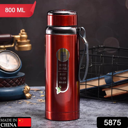 800ml Stainless Steel Water Bottle for Men Women Kids | Thermos Flask | Reusable Leak-Proof Thermos steel for Home Office Gym Fridge Travelling - infinityexculsivestore.com