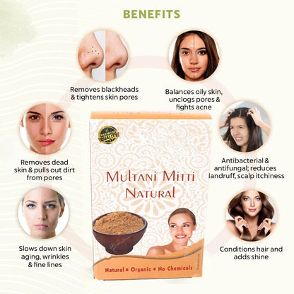 80gram Herbal Tan Removing Multani Mitti Face Pack For Skin Care Age Group - infinityexculsivestore.com