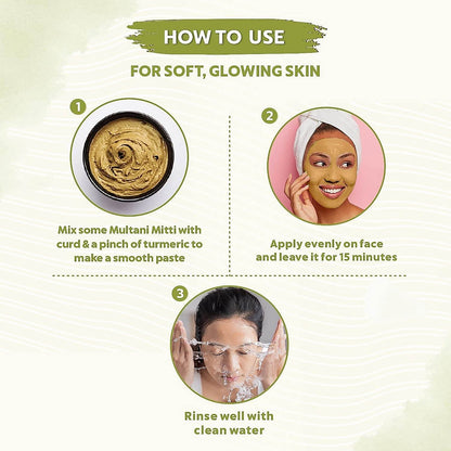 80gram Herbal Tan Removing Multani Mitti Face Pack For Skin Care Age Group - infinityexculsivestore.com