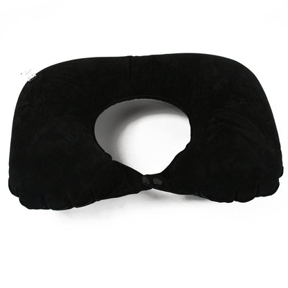 8512 3 in 1 Comfortable Travel Sleeping Kit, Neck Pillow, Eye Mask & Ear Plug Set Inflatable Plane Sleeping Pillow Head Neck Support Pillows for Travel Airplane Office, Black - infinityexculsivestore.com