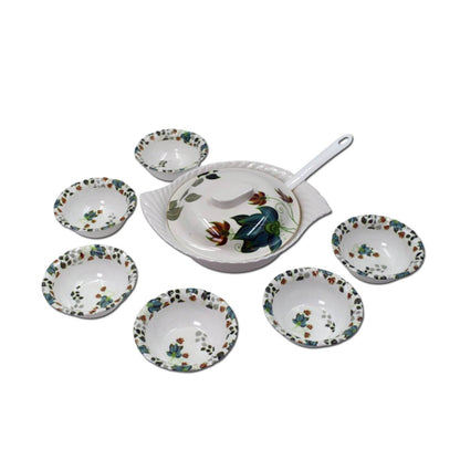 9 Pc Pudding Set used as a cutlery set for serving food purposes and sweet dishes and all in all kinds of household and official places etc. - infinityexculsivestore.com