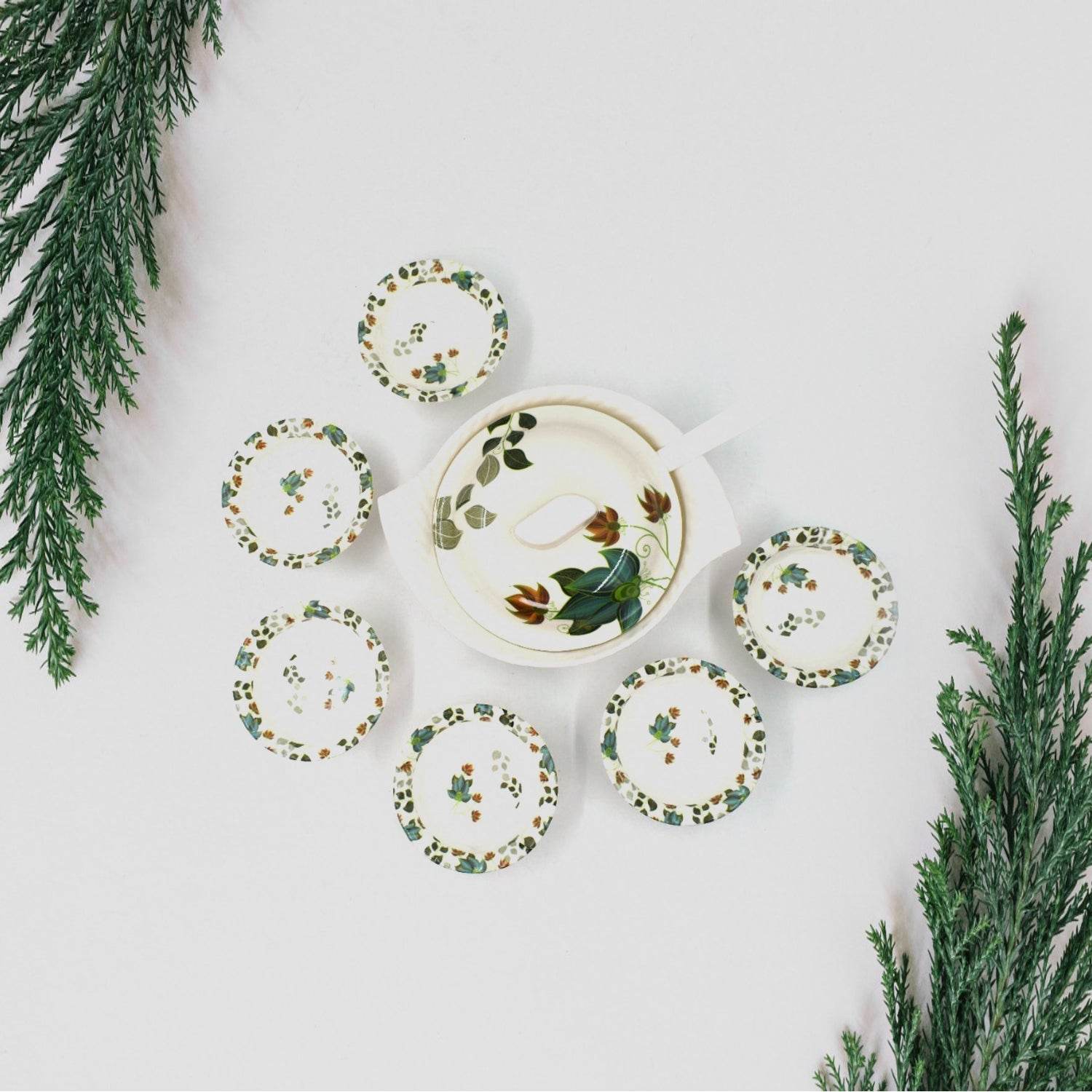 9 Pc Pudding Set used as a cutlery set for serving food purposes and sweet dishes and all in all kinds of household and official places etc. - infinityexculsivestore.com