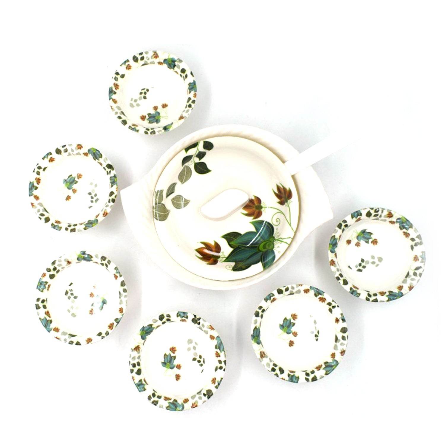 9 Pc Pudding Set used as a cutlery set for serving food purposes and sweet dishes and all in all kinds of household and official places etc. - infinityexculsivestore.com