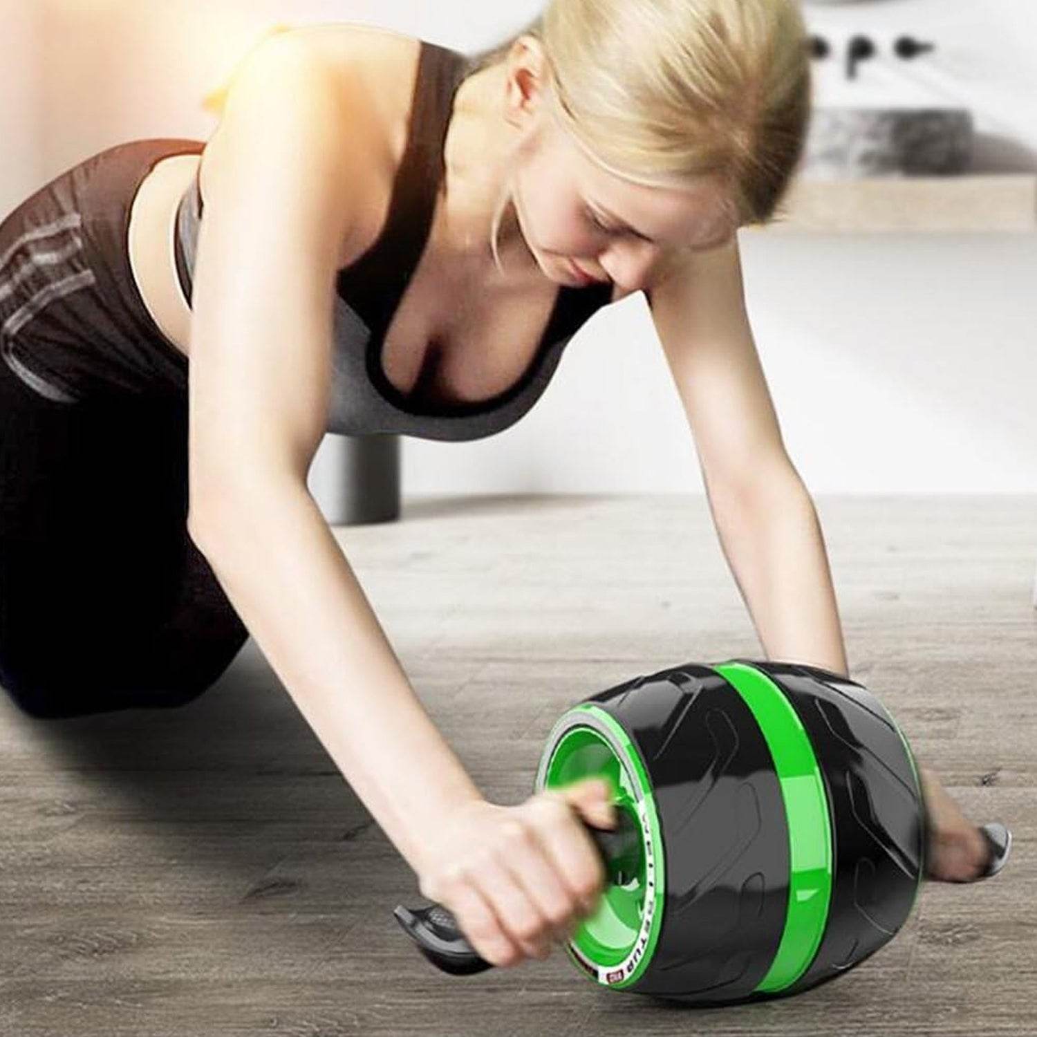 AB Carver Pro Roller, Core Workout Abdominal Stomach Muscle Fitness Exercise Training Equipment with Knee Mat Perfect Wheel Trainer for Man, Woman Body building, Home Gym - infinityexculsivestore.com