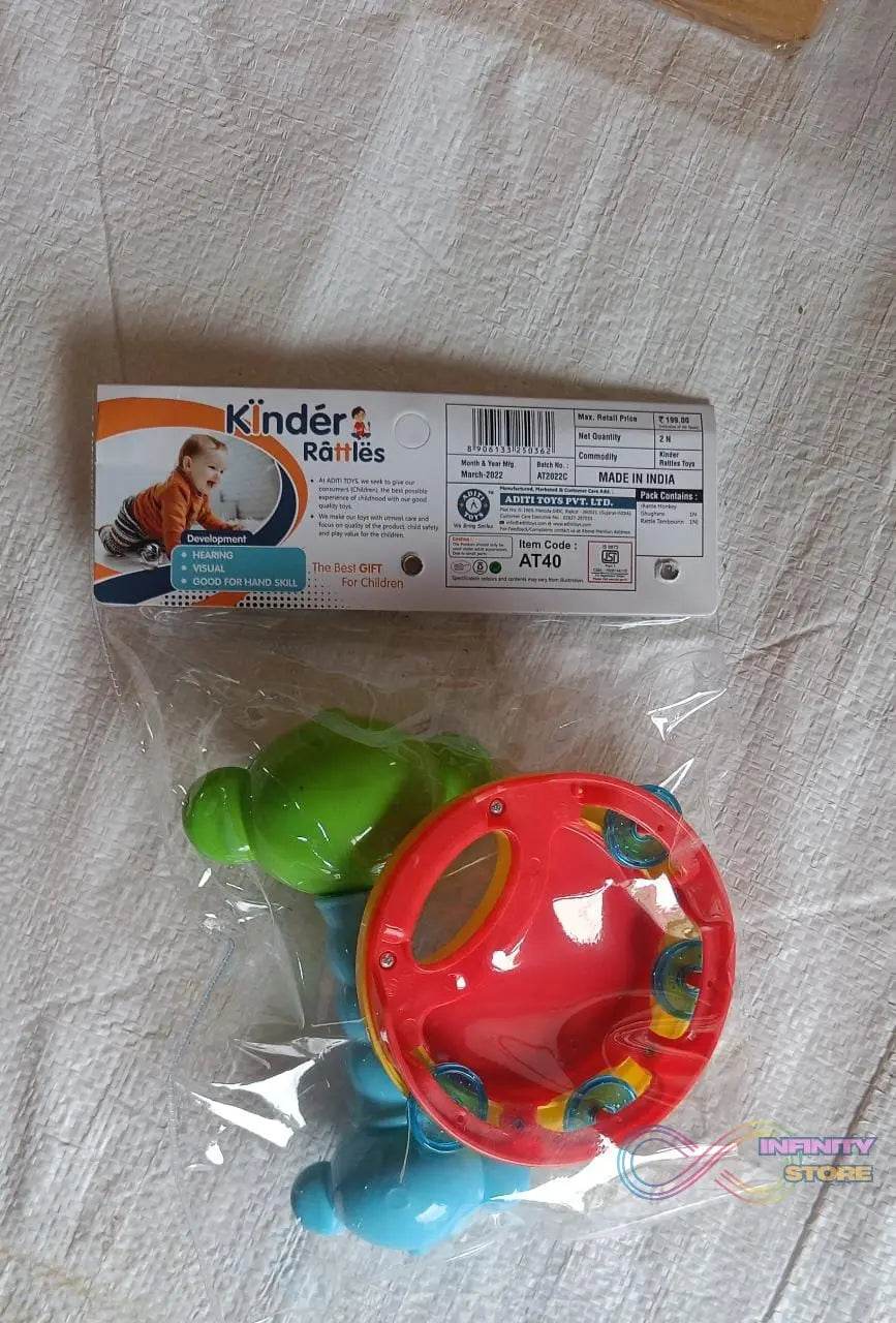 AT40 2Pc Rattles Baby Toy and game for kids and babies for playing and enjoying purposes. - infinityexculsivestore.com
