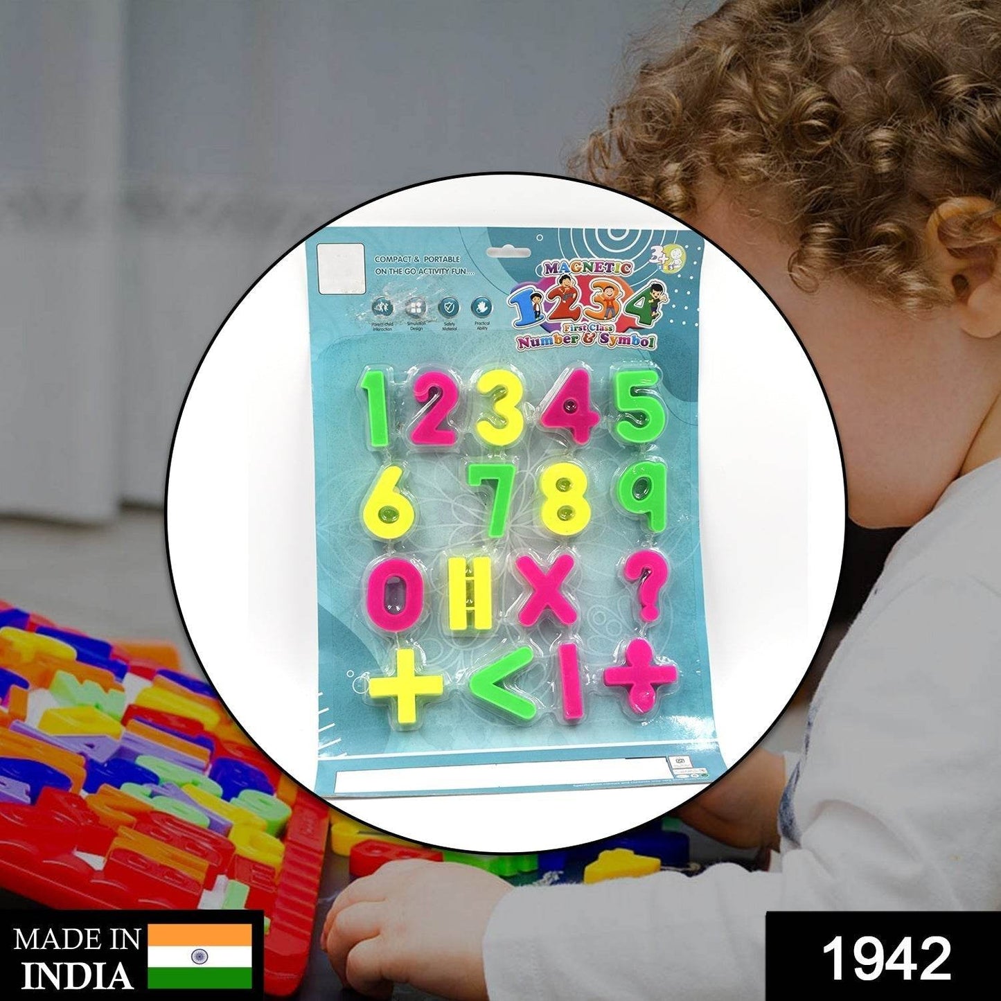 AT42 Magnetic Number Symbol Baby Toy and game for kids and babies for playing and enjoying purposes. - infinityexculsivestore.com